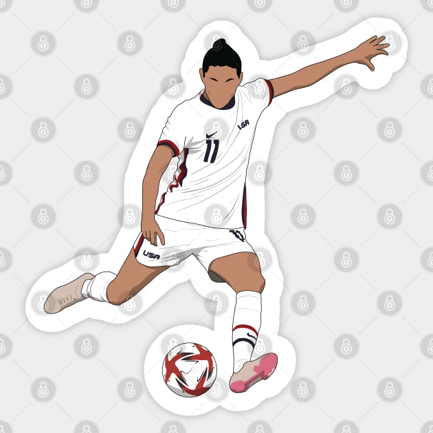 Christen Press USA Soccer Minimalist Sticker by Hevding